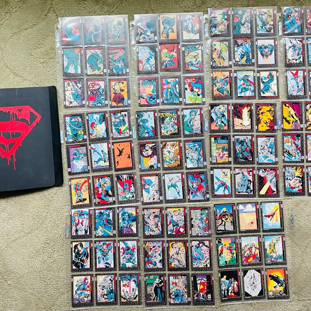 Death of Superman 100 Trading Card Set & Binder Doomsday